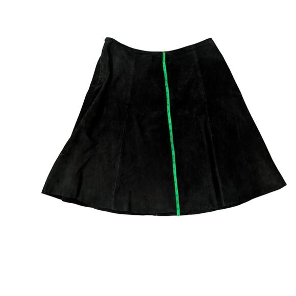 Daisy Fuentes Black Suede A-line Skirt Size 16 - Picture 5 of 7